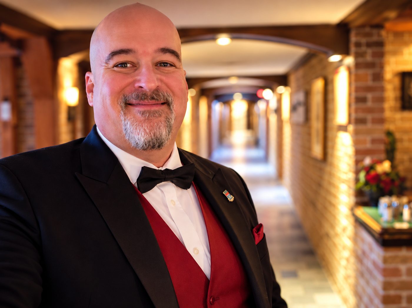 Carl Michaud in a tuxedo and bow tie